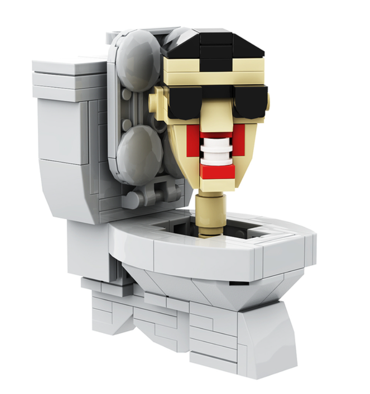 Large Glass Skibidi Toilet– MOC Brick Store