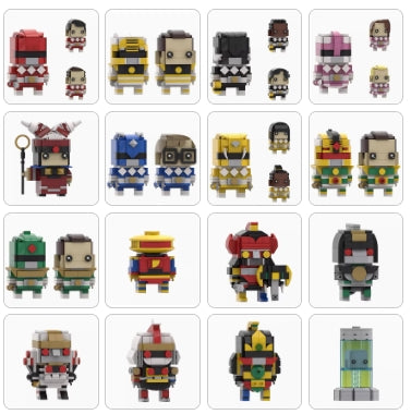 MOC Mighty Morphin Power Rangers Brickheardz