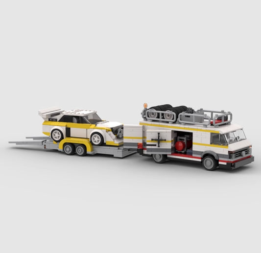 MOC-64892 AUDI S1 Quattro + E2 transporter  1985 Audi Sport Quattro Rally