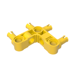 GDS-1005 - Technic Pin Connector Hub Perpendicular 3 x 3 Bent with 4 Pins (Pin Ridges Across Part)