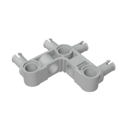 GDS-1005 - Technic Pin Connector Hub Perpendicular 3 x 3 Bent with 4 Pins (Pin Ridges Across Part)