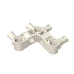 GDS-1005 - Technic Pin Connector Hub Perpendicular 3 x 3 Bent with 4 Pins (Pin Ridges Across Part)