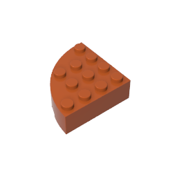 GDS-1014 - Brick Round Corner 4 x 4 Full Brick