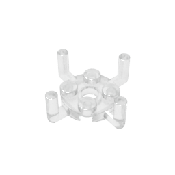 GDS-1050 - Plate Round 2 x 2 with Pin Hole and 4 Arms Up