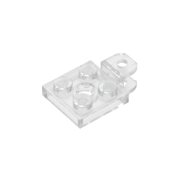 GDS-1072 - Plate Special 2 x 2 with Towball Socket, Short, Flattened with Holes and Axle Hole in Center