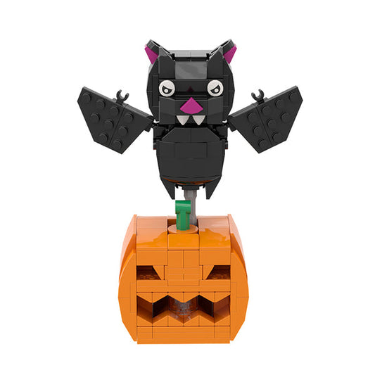 GOBRICKS MOC A0606Y02 Halloween BrickHeadz - Pumpkin Bat