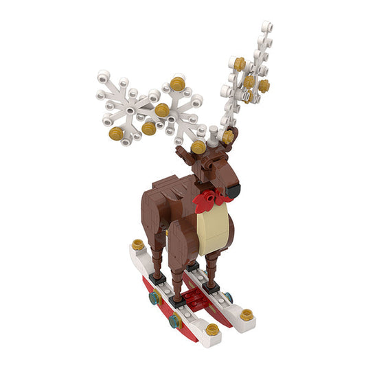 MOC A0157Y02 Christmas spirit deer ornaments: natural brown