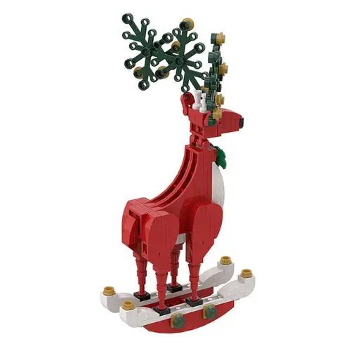 MOC A0157Y01 Christmas Spirit Deer Ornament: Festive Red