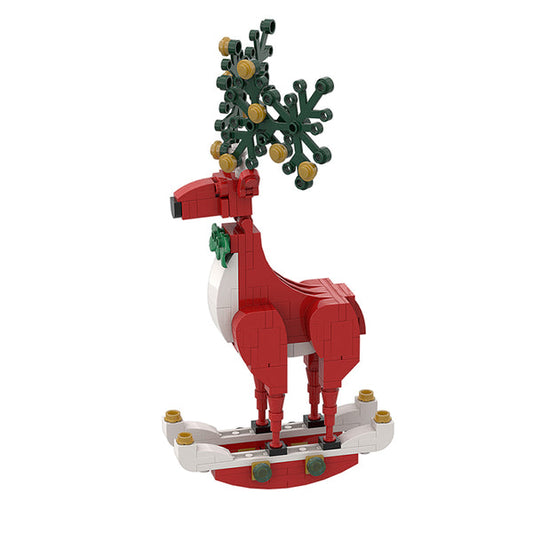 MOC A0157Y01 Christmas Spirit Deer Ornament: Festive Red