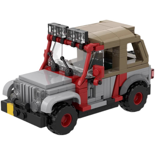 MOC-48461 Jurassic Park Staff Jeep with Soft Top