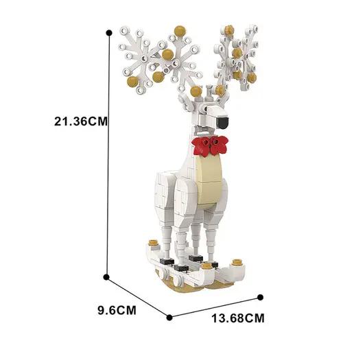 MOC A0157Y03 Christmas Spirit Deer Ornament: Smart White