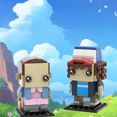 MOC-26518 Stranger Things Brickheadz Collection - Dustin & Eleven