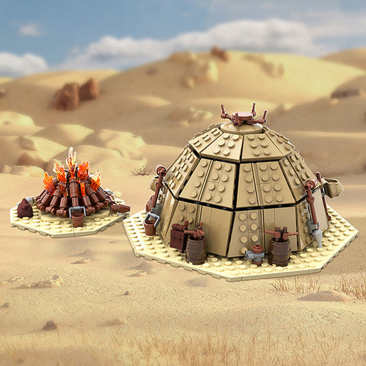 MOC-97196 Tusken Raider Urtya Tent - Campfire/ Village on Tatooine