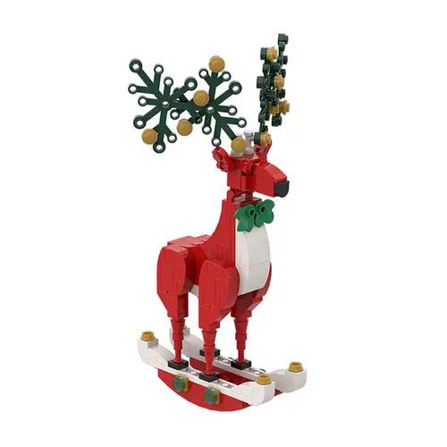 MOC A0157Y01 Christmas Spirit Deer Ornament: Festive Red