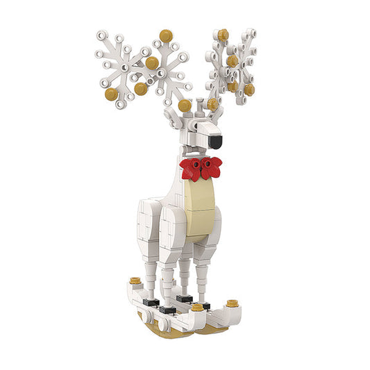 MOC A0157Y03 Christmas Spirit Deer Ornament: Smart White