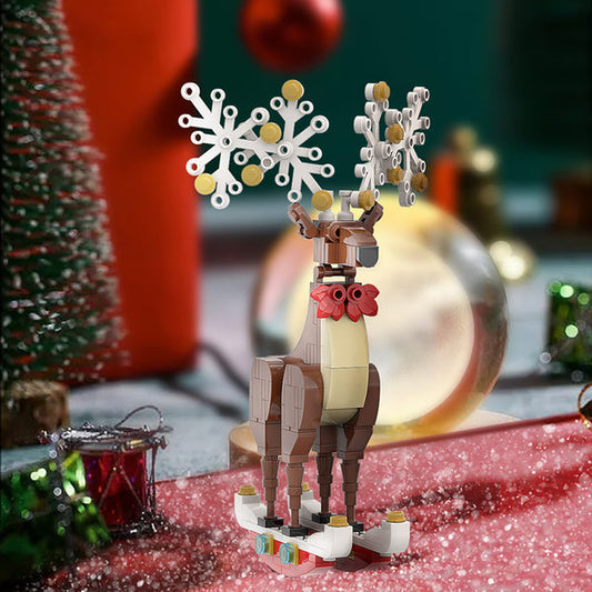 MOC A0157Y02 Christmas spirit deer ornaments: natural brown