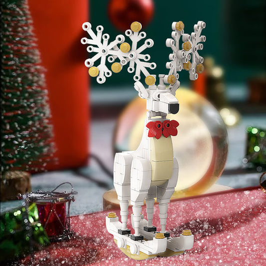 MOC A0157Y03 Christmas Spirit Deer Ornament: Smart White