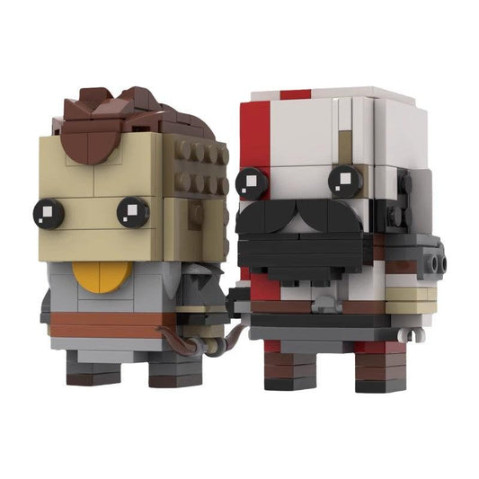 MOC-75471 Kratos + Atreus (God of War) Brickheadz Bundle