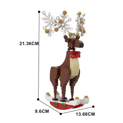 MOC A0157Y02 Christmas spirit deer ornaments: natural brown