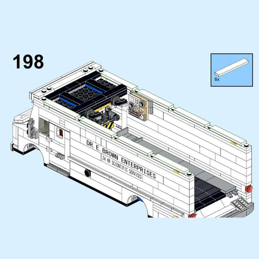 MOC-58775 Time Machine and Doc Brown Van