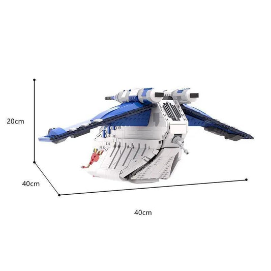 Star Wars Mandalorian Shadow Legion Republic Gunship 501st Army Coruscant Wolfpack Muunilinst MOC Building Blocks Kids Toy