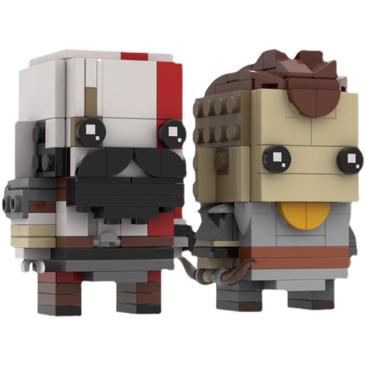 MOC-75471 Kratos + Atreus (God of War) Brickheadz Bundle