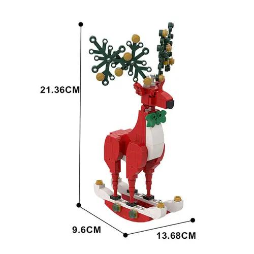 MOC A0157Y01 Christmas Spirit Deer Ornament: Festive Red