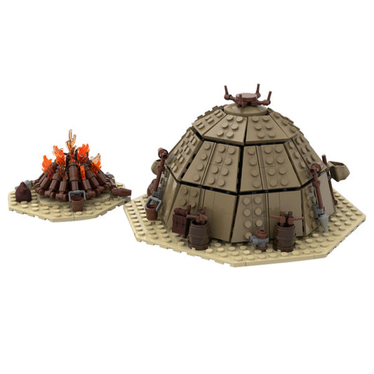 MOC-97196 Tusken Raider Urtya Tent - Campfire/ Village on Tatooine