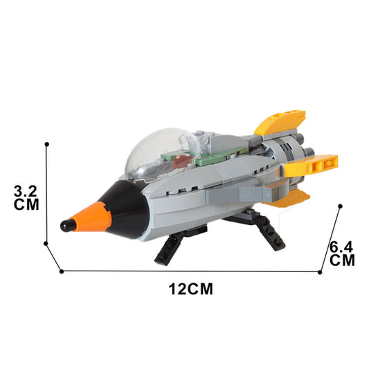 MOC-88424 Retro Space Ship for Retro Spaceman CMF from 2017