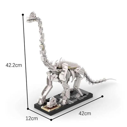 MOC-60925 MOC - Giraffatitan (Brachiosaurus) brancai Skeleton - Little Oskar -Alternative Build for 21320 Dinosaur Fossils