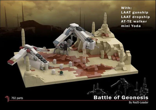 MOC-54880 Battle of Geonsis with LAAT gunship, LAAT dropship and AT-TE