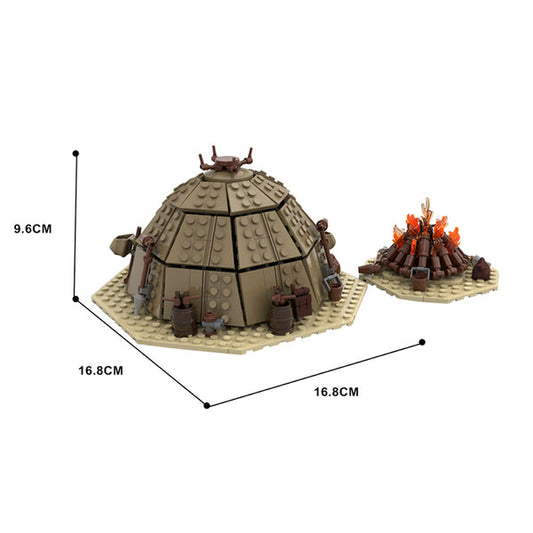 MOC-97196 Tusken Raider Urtya Tent - Campfire/ Village on Tatooine