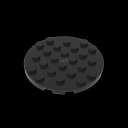 GDS-843 - Plate Round 6 x 6 with Hole