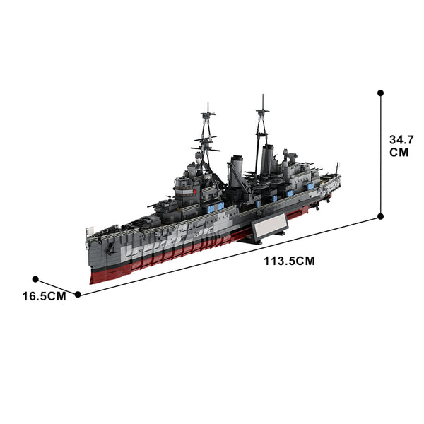 MOC 67092 HMS Belfast 1939 Refit WW2 MOC Brick Store