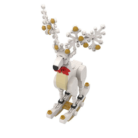 MOC A0157Y03 Christmas Spirit Deer Ornament: Smart White