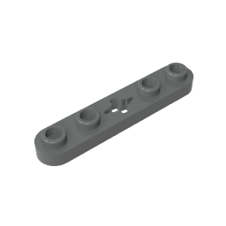 GDS-900 - Technic Plate 1 x 5 with Smooth Ends, 4 Studs and Centre Axle Hole