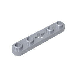 GDS-900 - Technic Plate 1 x 5 with Smooth Ends, 4 Studs and Centre Axle Hole