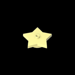 GDS-90072 - Plate Special 5-Point Star 4 x 4 2/3 with One Stud