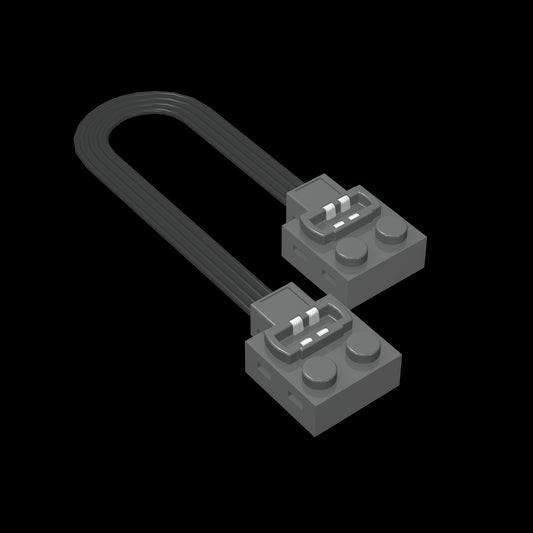 GDS-F0012 - Wire with Brick 2 x 2 x 2/3 and Train Track Contacts