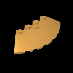 GDS-M189 - Brick Round Corner 6 x 6 with 33 Degrees Slope and Facet Cutout