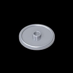 GDS-M297 - Minifig Shield Round with Stud and Raised Rim [Plain]