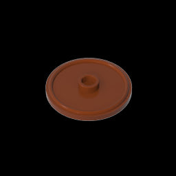 GDS-M297 - Minifig Shield Round with Stud and Raised Rim [Plain]